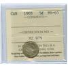 Image 1 : 1903 5¢ ICCS MS65 PQ. Boldly detailed piece has full satin l