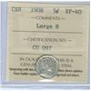 Image 1 : 1908 "Large" 8 variety 5¢ ICCS EF40 Popular variety and unde
