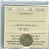 Image 1 : 1915 5¢ ICCS MS62.  Nice eye appeal.