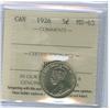 Image 1 : 1926 5¢ Near 6 ICCS MS63.  Brilliant w/nice eye appeal.