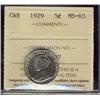 Image 1 : 1929 5¢ ICCS MS63.