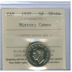1937 5¢ ICCS Mirror, Cameo SP64.