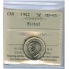 Image 1 : 1942 5¢ Nickel ICCS MS65.  Lustrous.