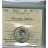 Image 1 : 1945 5¢ Missing Chrome ICCS MS65.  Gem example.