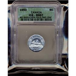 1953 5¢ NSF ICG MS67.  Gem example.