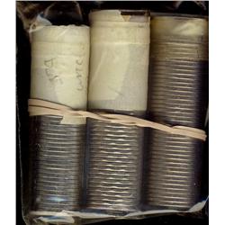 1962, 1964 & 1970 5¢ BU rolls.  Lot of three BU rolls.