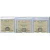 Image 1 : 1858, 1871 and 1882H  Lot of 3 ICCS graded 10¢ coins, all F1