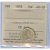 Image 1 : 1858 10¢  ICCS AU58 Brilliant!