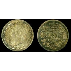 1858 10¢ ICCS MS64 Full lustre and brownish gold tone. Scarc