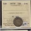 Image 1 : 1875H  10¢ ICCS G6, key date.