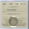 Image 1 : 1887 10¢ ICCS VG10. Designated, Corrosion, this is a nice co