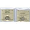 Image 1 : 1898 Obv.6 and 1899 Sm.9's  Lot of 2 ICCS graded 10¢ coins, 