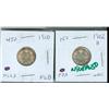 Image 1 : 1902H & 1910 10¢.  Lot of 2 coins both nice AU's with lustre