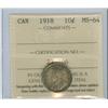 Image 1 : 1918 10¢ ICCS MS-64 PQ+. Intense autumn shades over full und