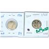 Image 1 : 1928 & 1936 10¢.  Lot of 2 coins both lustrous MS62.