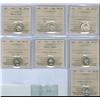 Image 1 : 1937 - 1957 10¢. Lot of seven ICCS grade coins including, 19