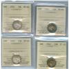 Image 1 : 1940 10¢, 1942 MS63 , 1943 & 1952.  Lot of 4 coins all ICCS 