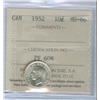 Image 1 : 1952 10¢ ICCS MS66.  Pristine full white example.