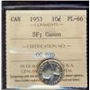 Image 1 : 1953 SF 10¢ ICCS PL66 Cameo. 