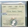 Image 1 : 1965 10¢ ICCS PL66 Ultra Heavy Cameo.  A superb example, ful