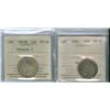 Image 1 : 1858 20¢ & 1872H 25¢.  Lot of two ICCS VF30 coins.