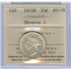 Image 1 : 1872H Obv.#2  25¢  ICCS AU58, Brilliant! Looks much better.