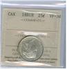 Image 1 : 1881H 25¢ ICCS VF30. Shows light remaining rim lustre.
