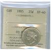 Image 1 : 1885 25¢ ICCS EF50.  Key issue white w/light lustre.