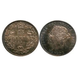 1900 25¢ PCGS MS65. Gem tone and lustre.