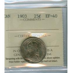 1903 25¢ ICCS EF40, lightly toned.