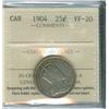 Image 1 : 1904 25¢ ICCS VF20.  Key date issue date, well struck and ap