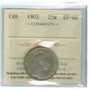 Image 1 : 1905 25¢ ICCS EF40, lightly toned.