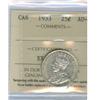 1933 25¢ ICCS AU55. White and lustrous.