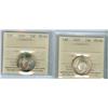 1937 and 1940  Lot of 2 ICCS graded 25¢ coins, both MS64 and
