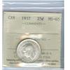 1937 25¢ ICCS MS65.   Brilliant frostlike finish.