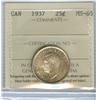 1937 25¢ ICCS MS65.  Spotty golden tone.
