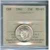 1941 25¢ ICCS MS65.  A flashy issue white in colour.