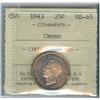 1943 25¢ ICCS MS65.  Golden to reddish tone.