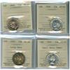 1946, 1949, 1953 Sm.date CAMEO and 1953 Large date.  Lot of 