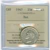 1947 Dot 25¢ ICCS EF45, brilliant and lustrous.