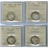 1949 MS63, 1950 MS63, 1952 LR MS60 (2).  Lot of 4 ICCS grade
