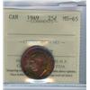 1949 25¢ ICCS MS65.  Gem example with a reddish toning and g