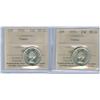 1954 & 1955 25¢. Lot of two ICCS graded coins MS63 and MS64.