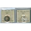 Image 1 : 1955 and 1961.  Lot of 2 ICCS graded 25¢ coins, both MS65 CA