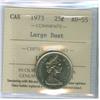 Image 1 : 1973 Large Bust 25¢ ICCS AU55, some nice remaining lustre. S