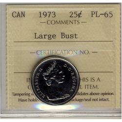 1973 25¢ Large Bust ICCS PL65