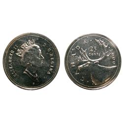 2000P CARIBOU 25¢ ICCS MS64.  Exrtremely RARE 2000P Caribou