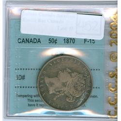 1870 50¢ LCW CCCS F-15;  Nice original grey toning.