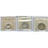 1881H VG10 & 1905 VG 8 50¢.  Lot of 3 coins all ICCS graded,