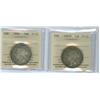 1881H and 1898  Lot of 2 ICCS graded 50¢ coins, both F12 and